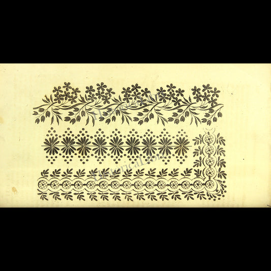 Ackermann's Repository 1815 March Plate 15 Needlework Pattern