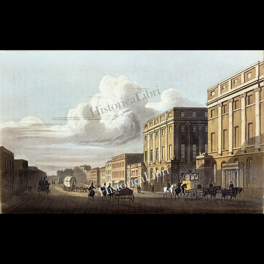 Ackermann's Repository 1815 March Plate 11 Oxford Street & Entrance into Stratford Place
