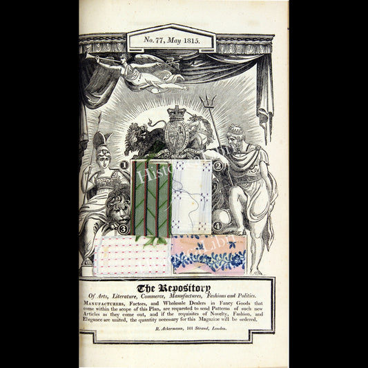 Ackermann's Repository 1815 May Woodcut Patterns of British Manufacture