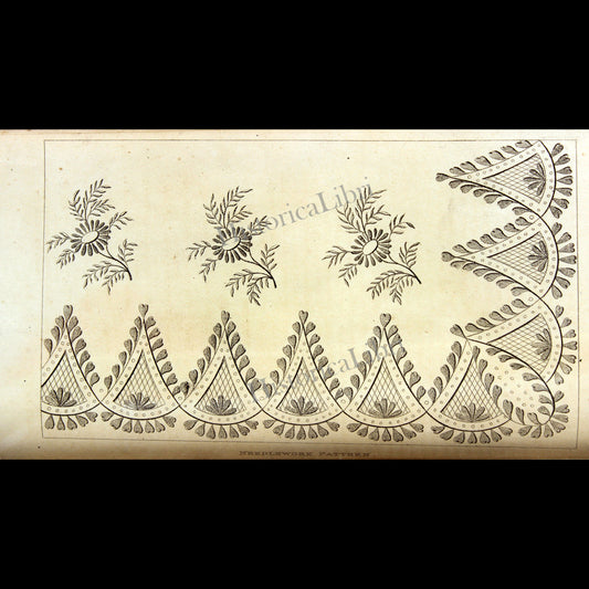 Ackermann's Repository 1815 September Plate 18 Needlework Pattern