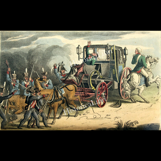 Ackermann's Repository 1816 February Plate 9 Bonaparte's Military Carriage
