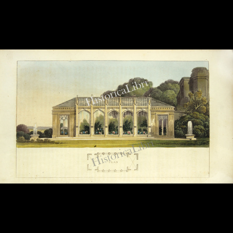 Ackermann's Repository 1816 July Plate 1 A Gothic Conservatory