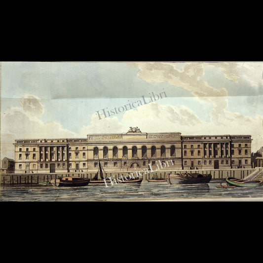 Ackermann's Repository 1816 July Plate 3 The New Custom House