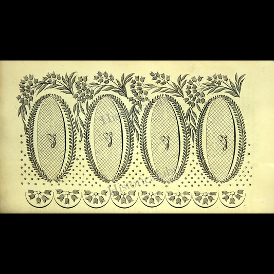 Ackermann's Repository 1816 July Plate 6 Muslin Pattern