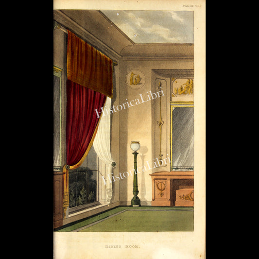 Ackermann's Repository 1816 June Plate 32 Dining Room