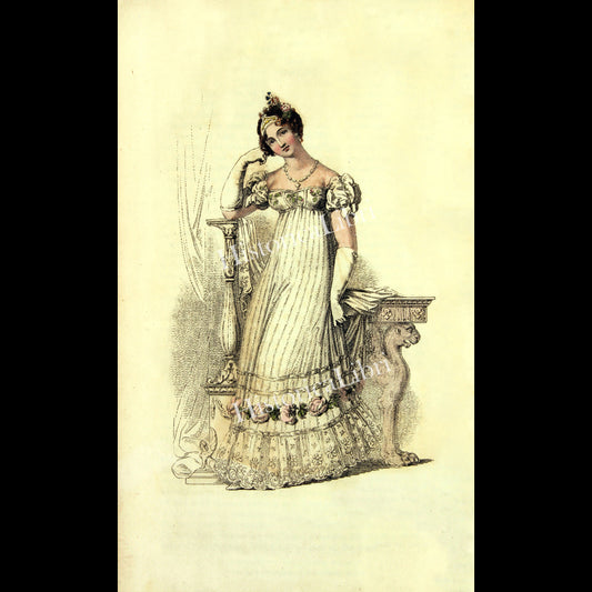 Ackermann's Repository 1816 June Plate 33 Bridal Dress