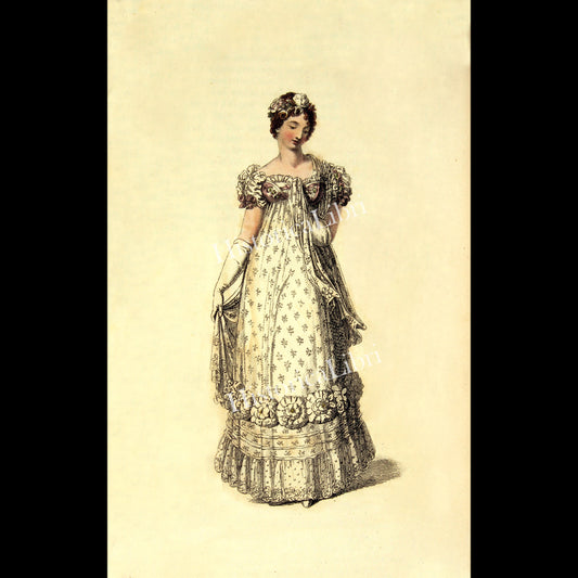 Ackermann's Repository 1816 June Plate 34 Evening Dress
