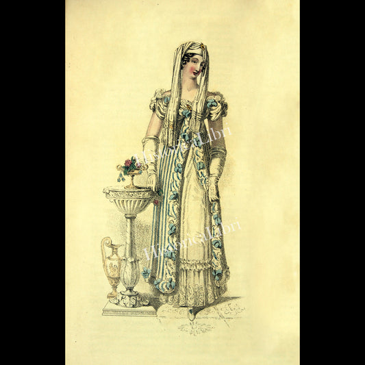 Ackermann's Repository 1816 March Plate 16 Evening Dress