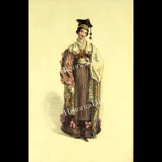Ackermann's Repository 1816 March Plate 17 Carriage Dress