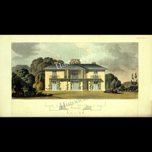 Ackermann's Repository 1816 May Plate 25 A Hunting Lodge