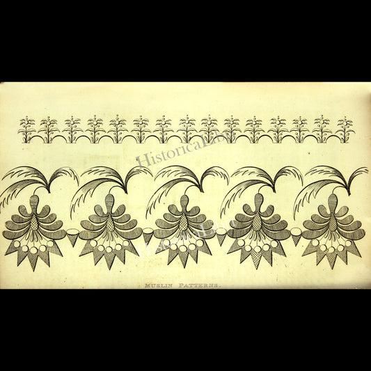 Ackermann's Repository 1816 November Plate 30 Muslin Patterns