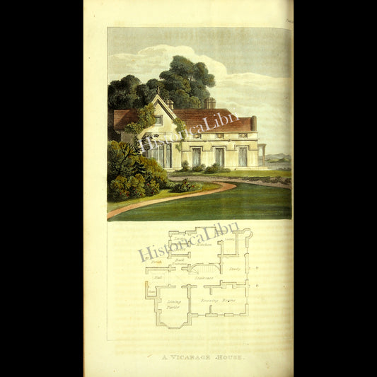 Ackermann's Repository 1816 October Plate 19 A Vicarage House