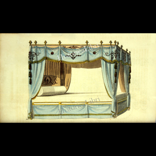 Ackermann's Repository 1816 September Plate 14 A Small Bed