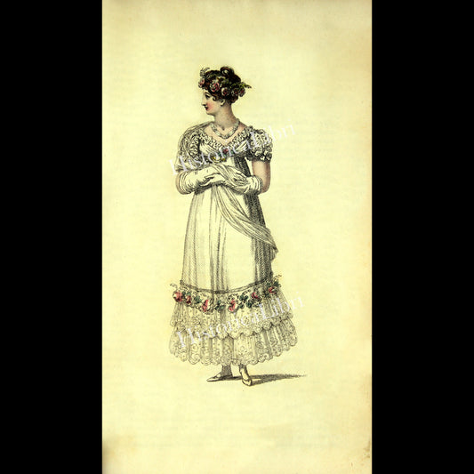 Ackermann's Repository 1816 September Plate 17 Evening Dress