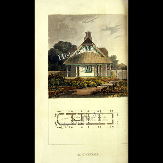 Ackermann's Repository 1817 April Plate 19 A Cottage