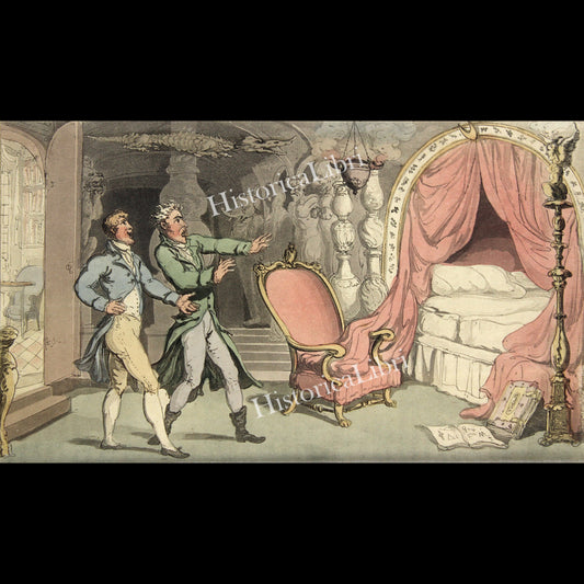 Ackermann's Repository 1817 April Plate 20 A Prophet Discovering Himself and Exposing the Deception