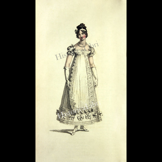 Ackermann's Repository 1817 April Plate 22 Parisian Ball Dress