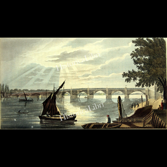 Ackermann's Repository 1817 May Plate 28 Vauxhall Bridge