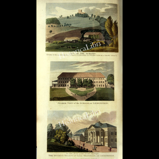 Ackermann's Repository 1817 November Plate 25 Collection of 3 Country Views