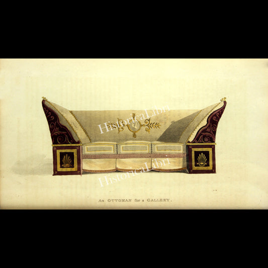 Ackermann's Repository 1817 November Plate 26 An Ottoman for a Gallery
