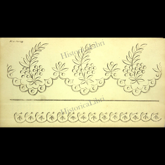 Ackermann's Repository 1817 November Plate 29 Muslin Patterns