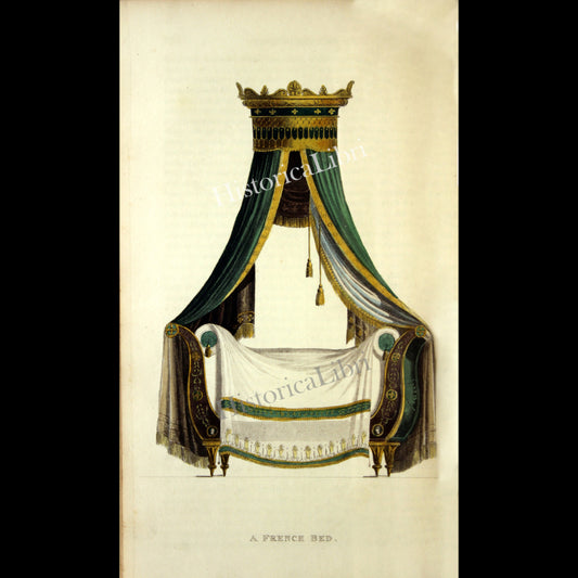 Ackermann's Repository 1817 October Plate 20 A French Bed