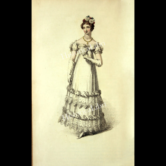 Ackermann's Repository 1817 October Plate 21 Evening Dress