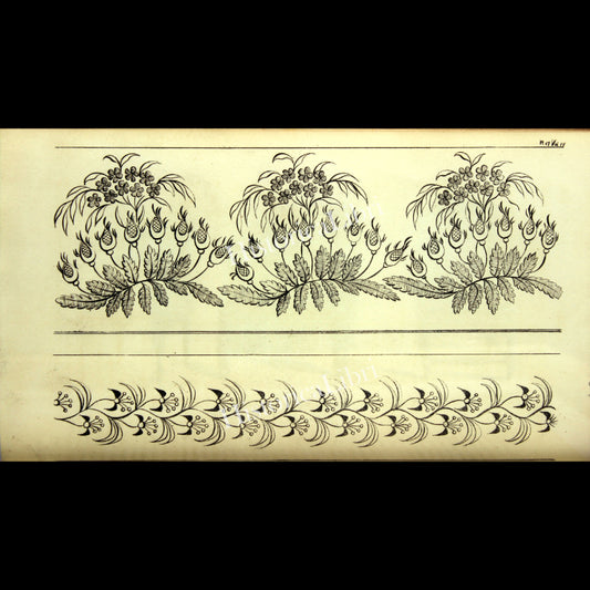 Ackermann's Repository 1817 September Plate 17 Muslin Patterns