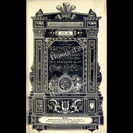 Ackermann's Repository 1817 Frontispiece for Volume 3 Second Series