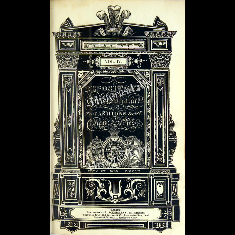 Ackermann's Repository 1817 Frontispiece for Volume 4 Second Series
