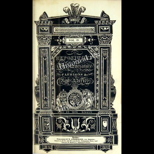 Ackermann's Repository 1817 Frontispiece for Volume 4 Second Series