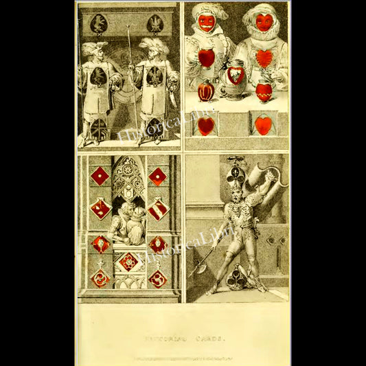 Ackermann's Repository 1818 August Plate 9 Pictorial Cards