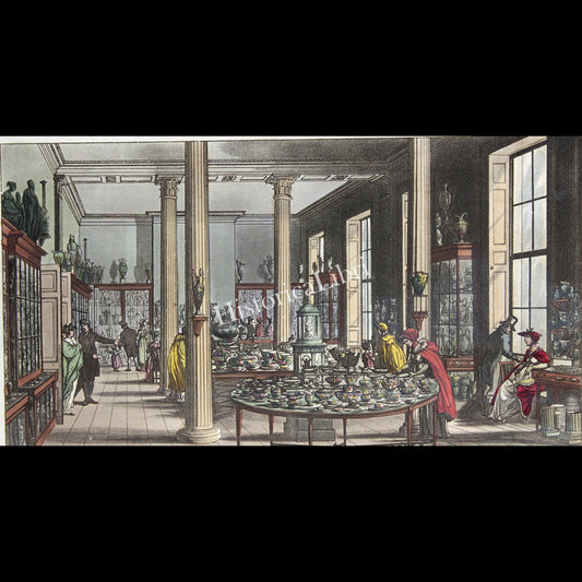 Ackermann's Repository 1809 February Plate 7 Wedgwood's Rooms St. James's Square