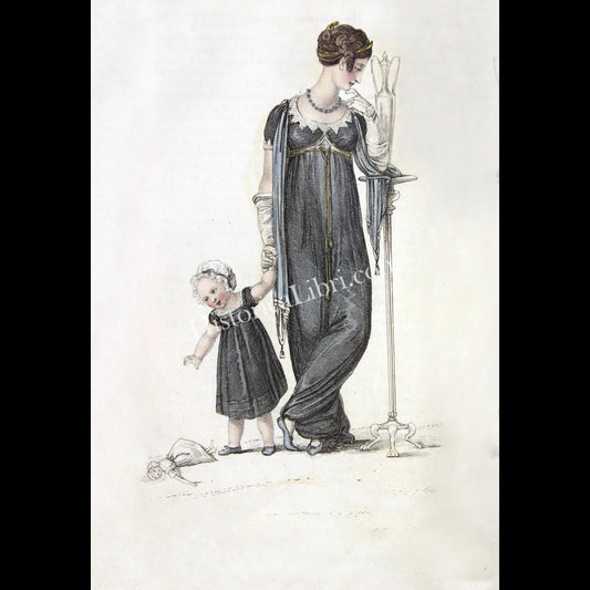 Ackermann's Repository 1809 September Plate 17 Mourning Dress