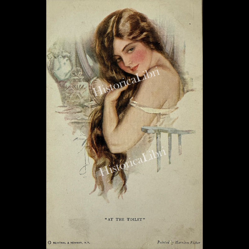 Harrison Fisher 1915 At the Toilet