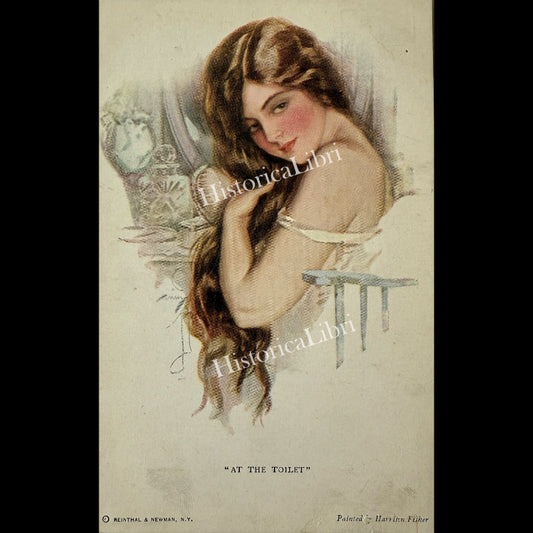 Harrison Fisher 1915 At the Toilet
