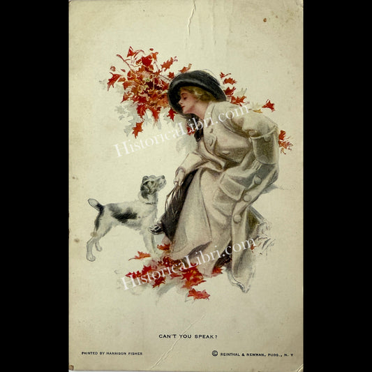 Harrison Fisher 1910 Can't You Speak?